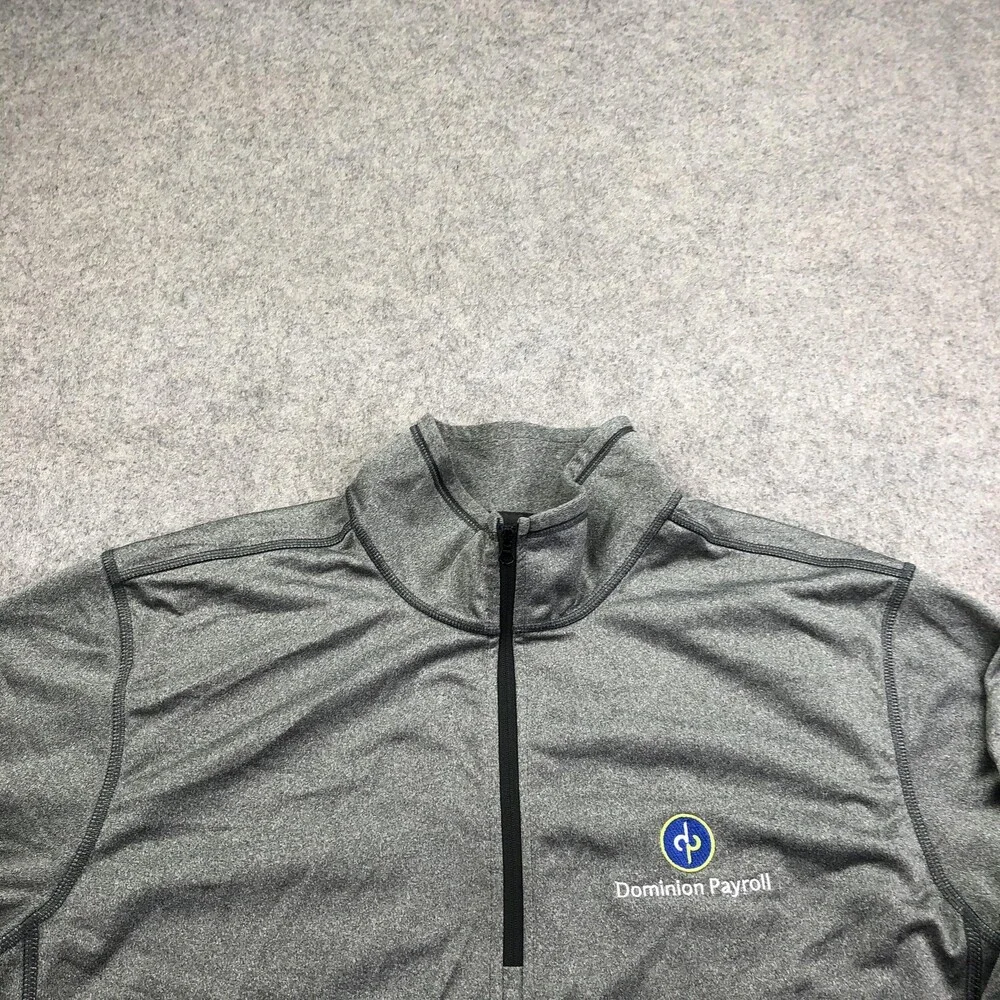 The North Face Pullover Mens XL Gray 1/4 Zip Long Sleeve Top Dominion Payroll